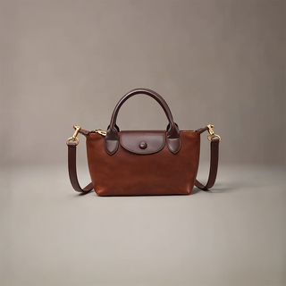Adalynn - Suede Buttoned Mini Satchel Bag