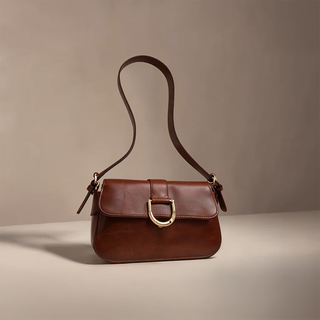 Adeline - Metal Buckle Flap Shoulder Bag