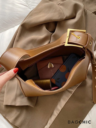 Olivia - Adjustable Strap Bucket-Style Shoulder Bag