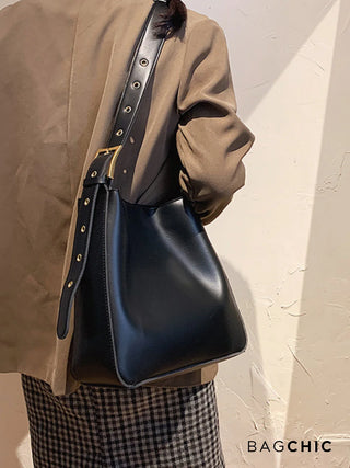 Olivia - Adjustable Strap Bucket-Style Shoulder Bag