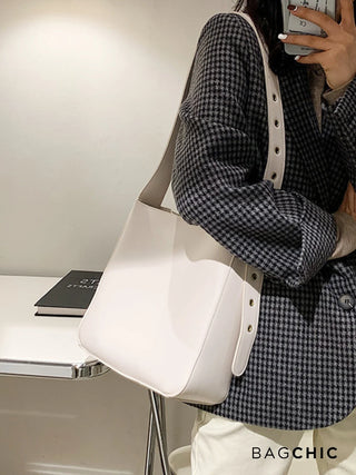 Olivia - Adjustable Strap Bucket-Style Shoulder Bag