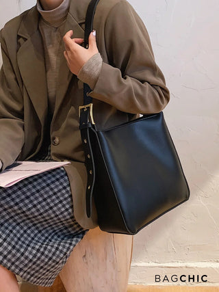 Olivia - Adjustable Strap Bucket-Style Shoulder Bag