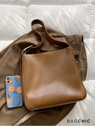 Olivia - Adjustable Strap Bucket-Style Shoulder Bag