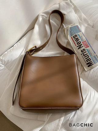 Olivia - Adjustable Strap Bucket-Style Shoulder Bag