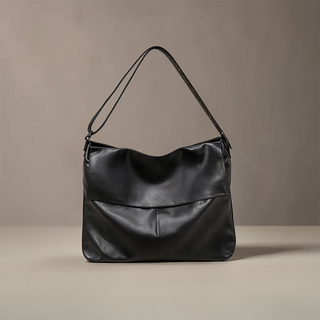 Aliyah - Oversized Leather Foldover Shoulder Bag