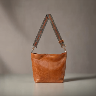 Ashley - Square Shape Leather Hobo Bag