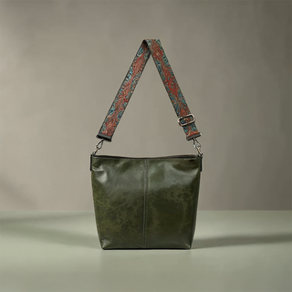 Ashley - Square Shape Leather Hobo Bag