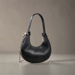 Avery - Compact Leather Half-Moon Bag