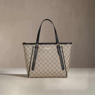 Maria - Monogram Print Leather Tote Bag