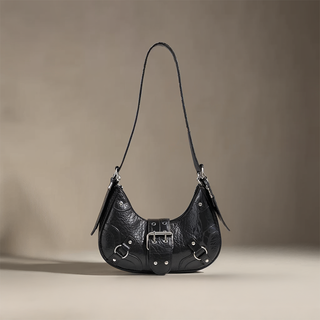 Bella - Sleek Leather Gothic-Inspired Buckle Bag