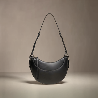 Ellie - Classic Saddle Leather Crescent Bag