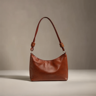 Sophie - Leather Knotted Strap Hobo Bag