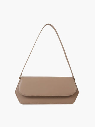 Eleanor - Chic Leather Curved Flap Handbag
