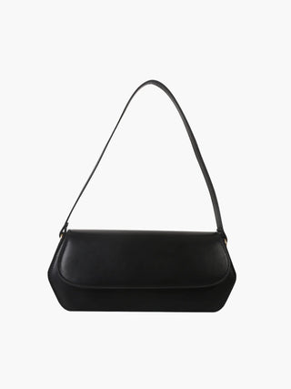 Eleanor - Chic Leather Curved Flap Handbag