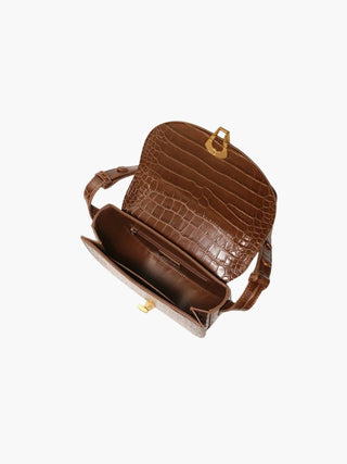 Emily - Classic Croc-Embossed Gold Clasp Mini Bag