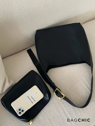 Lily - Classic Leather Adjustable Strap Tote Bag