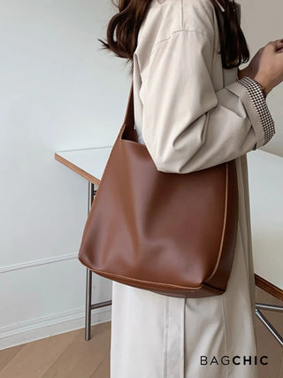 Lily - Classic Leather Adjustable Strap Tote Bag