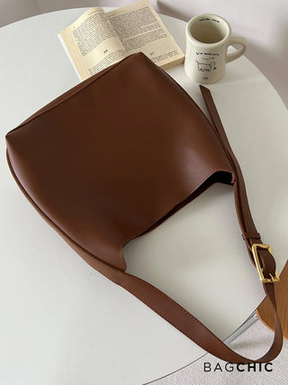 Lily - Classic Leather Adjustable Strap Tote Bag