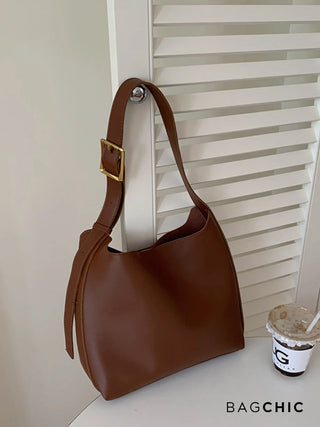 Lily - Classic Leather Adjustable Strap Tote Bag