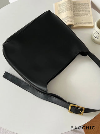 Lily - Classic Leather Adjustable Strap Tote Bag