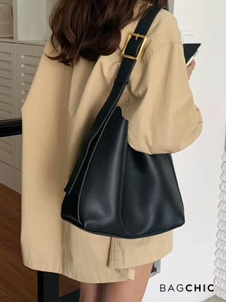 Lily - Classic Leather Adjustable Strap Tote Bag