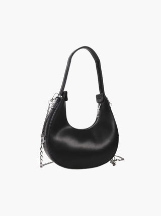 Avery - Compact Leather Half-Moon Bag