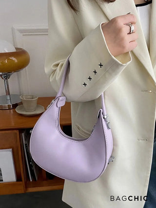 Avery - Compact Leather Half-Moon Bag