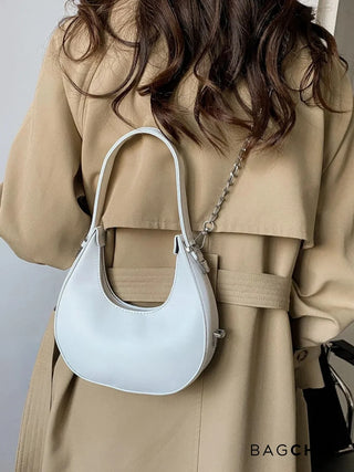Avery - Compact Leather Half-Moon Bag