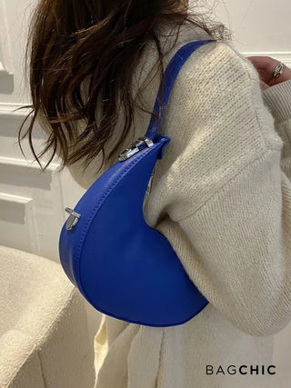 Avery - Compact Leather Half-Moon Bag