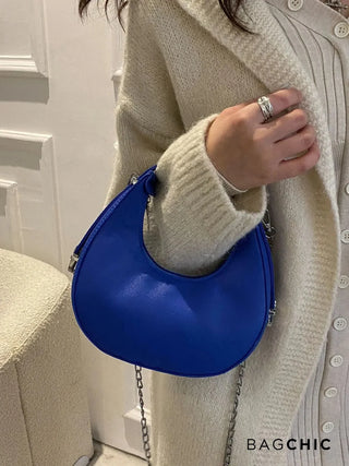 Avery - Compact Leather Half-Moon Bag