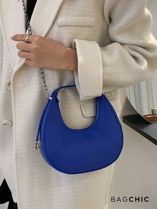 Avery - Compact Leather Half-Moon Bag