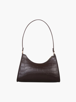 Ella - Croc Texture Leather Retro Handbag