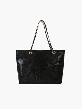 Eliana - Crocodile Embossed Chain Handle Bag