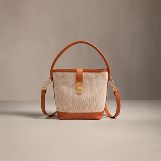 Esther - Textured Rattan Leather Mini Handbag