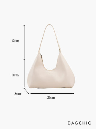 Grace - Exquisite Leather Crescent Hobo Bag
