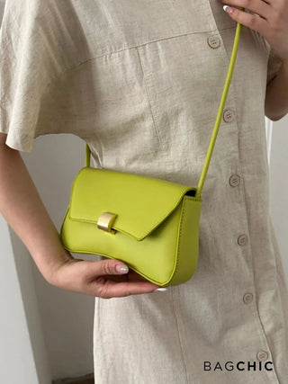 Willow - Fashion Leather Curved Flap Handbag