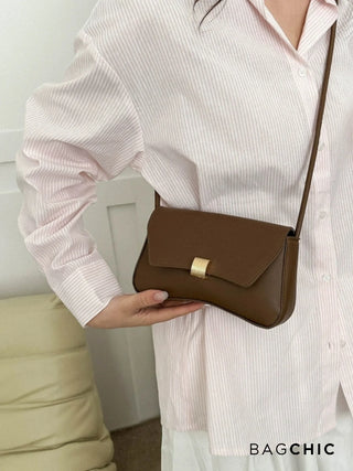 Willow - Fashion Leather Curved Flap Handbag