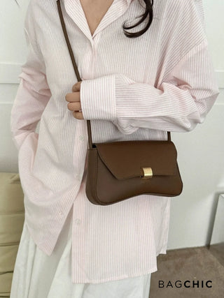 Willow - Fashion Leather Curved Flap Handbag