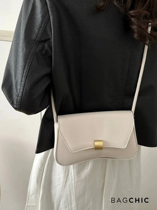 Willow - Fashion Leather Curved Flap Handbag