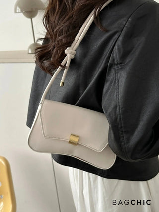 Willow - Fashion Leather Curved Flap Handbag