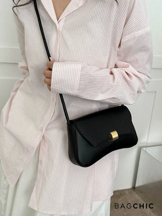 Willow - Fashion Leather Curved Flap Handbag