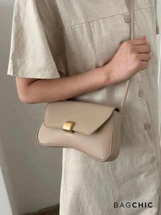 Willow - Fashion Leather Curved Flap Handbag