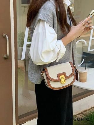 Luna - Canvas and Leather Mini Crossbody Bag