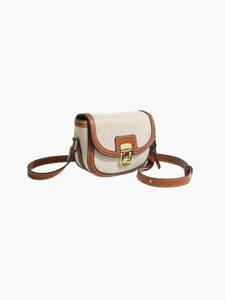 Luna - Canvas and Leather Mini Crossbody Bag