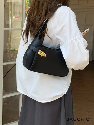 Maya - Leather Buckle Detail Underarm Bag