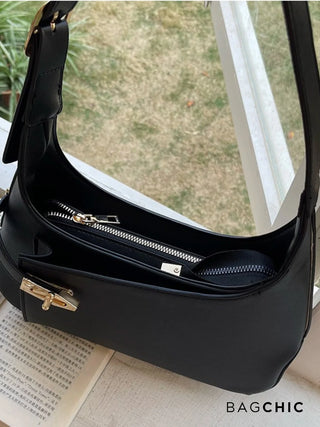 Maya - Leather Buckle Detail Underarm Bag