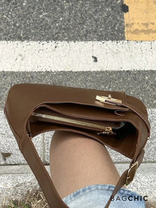 Maya - Leather Buckle Detail Underarm Bag