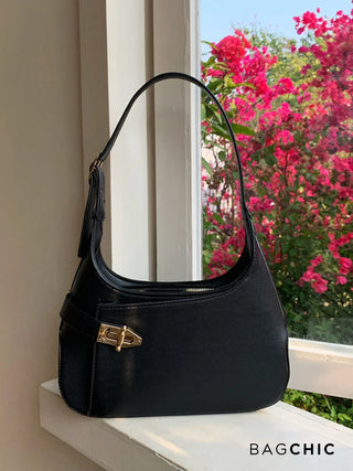 Maya - Leather Buckle Detail Underarm Bag