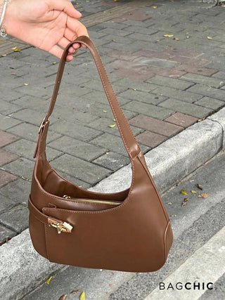 Maya - Leather Buckle Detail Underarm Bag