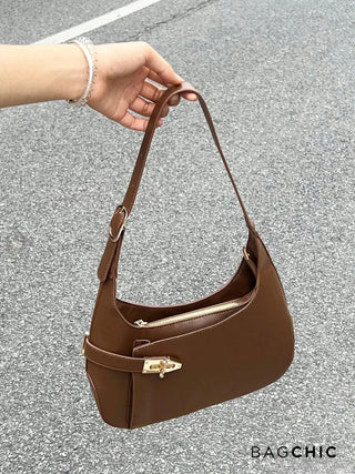 Maya - Leather Buckle Detail Underarm Bag